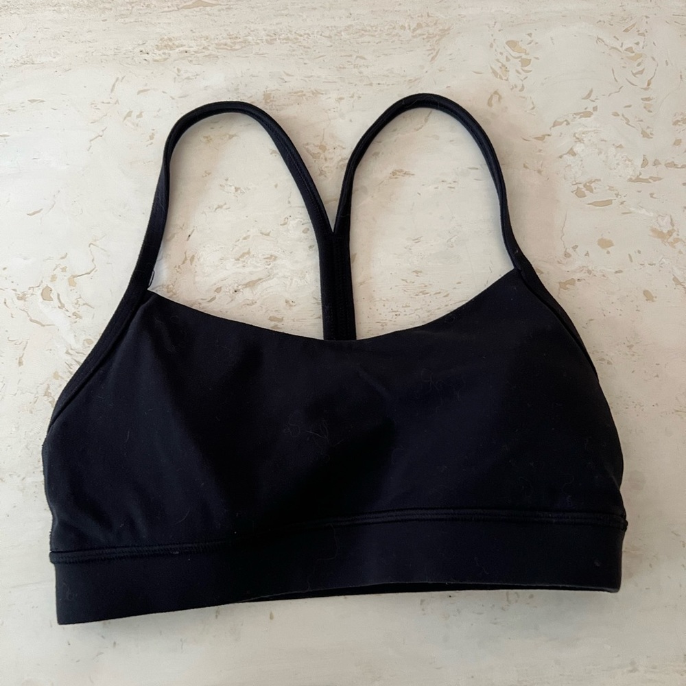 Black lululemon flow y bra